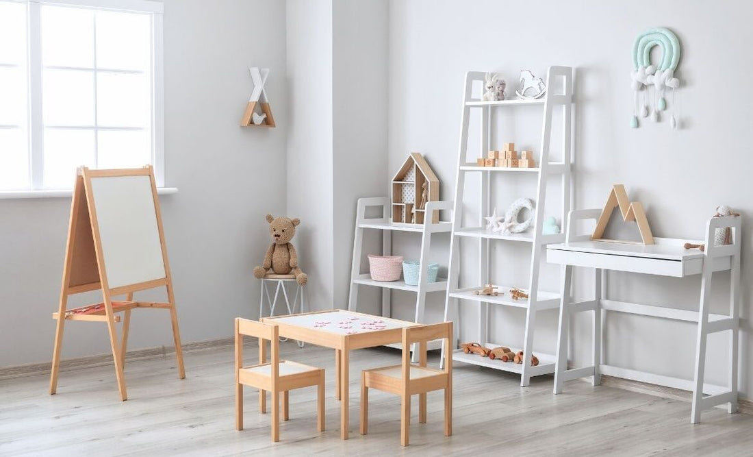 children room with Montessori furniture