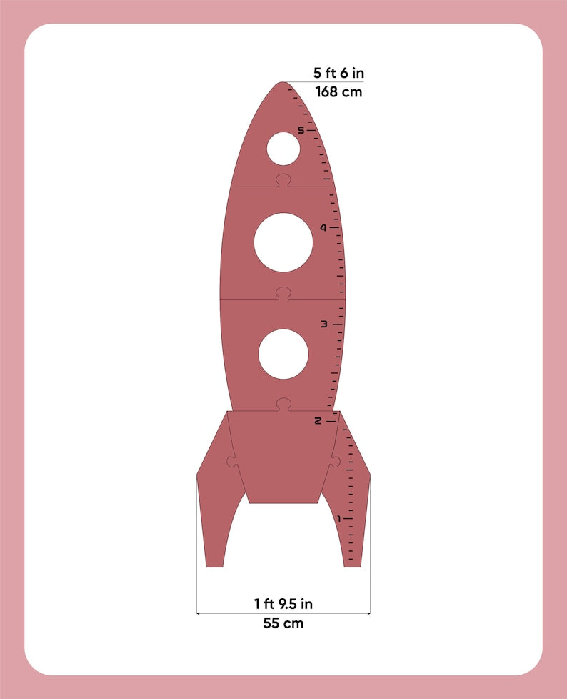 Rocket - Wooden Height Chart