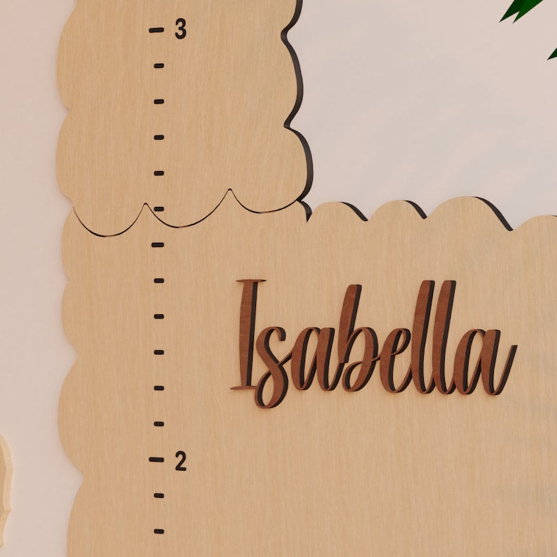 Llama - Wooden Height Chart | Growth Chart