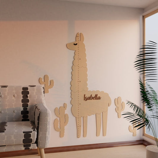 Llama - Wooden Height Chart