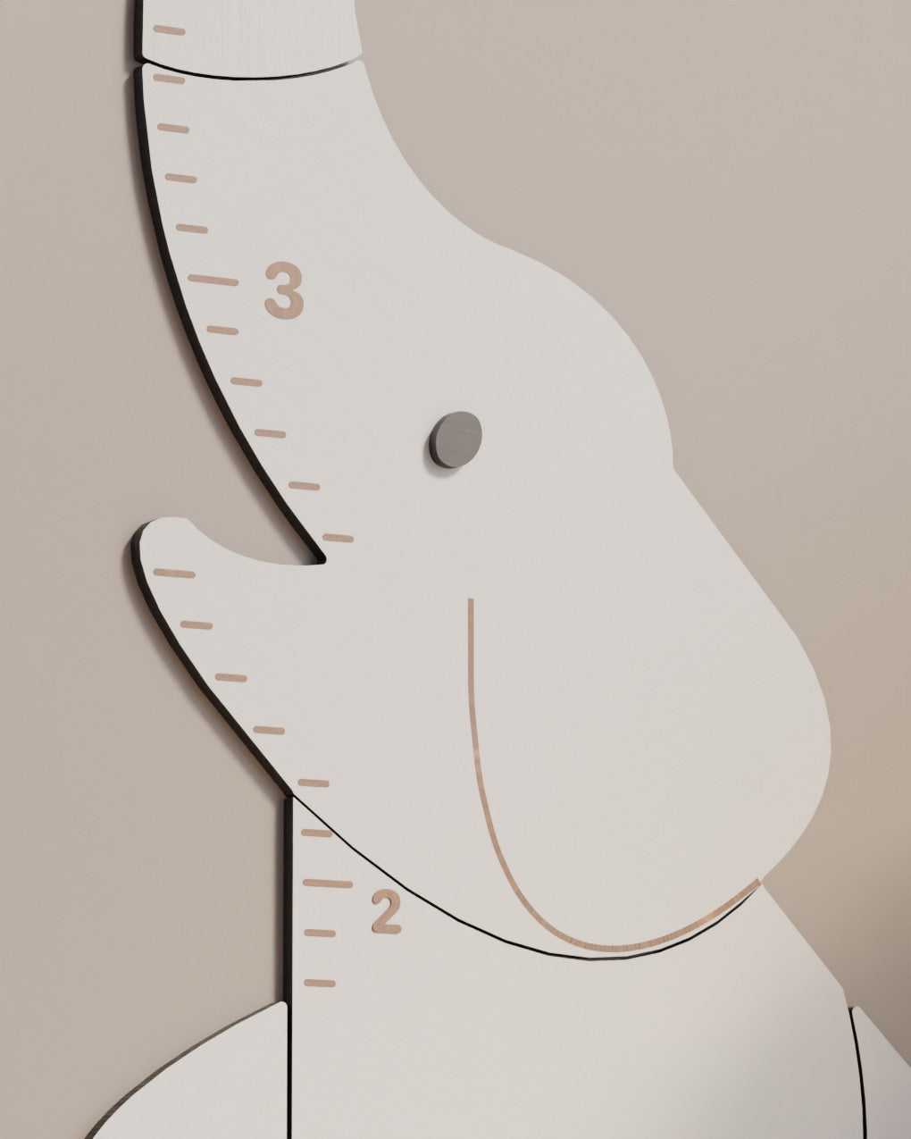 Baby Elephant - Wooden Height Chart | Growth Chart