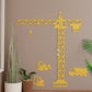 Construction Crane - Wooden Height Chart | Growth Chart