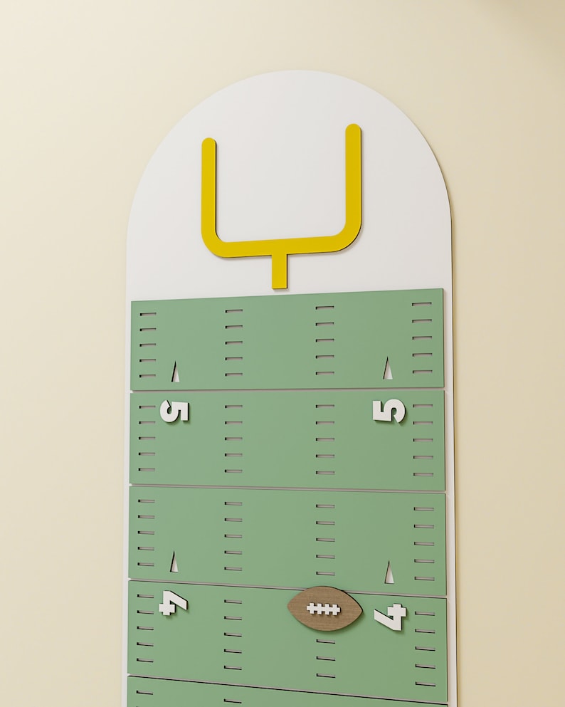 American football - Wooden Height Chart | Growth Chart