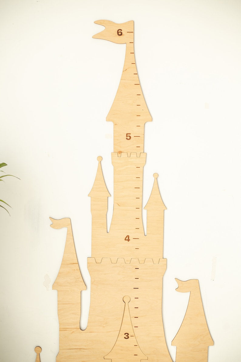 Princess Castle - Wooden Height Chart | Growth Chart