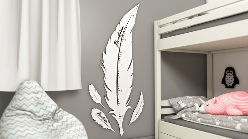 Feather - Wooden Height Chart | Growth Chart