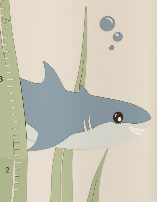 Cute Shark - Wooden Height Chart
