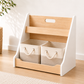 Montessori Toy & Book Storage Shelf with Fabric Baskets for Kids Rooms