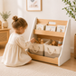 Montessori Toy & Book Storage Shelf with Fabric Baskets for Kids Rooms