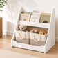 Montessori Toy & Book Storage Shelf with Fabric Baskets for Kids Rooms
