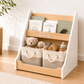 Montessori Toy & Book Storage Shelf with Fabric Baskets for Kids Rooms