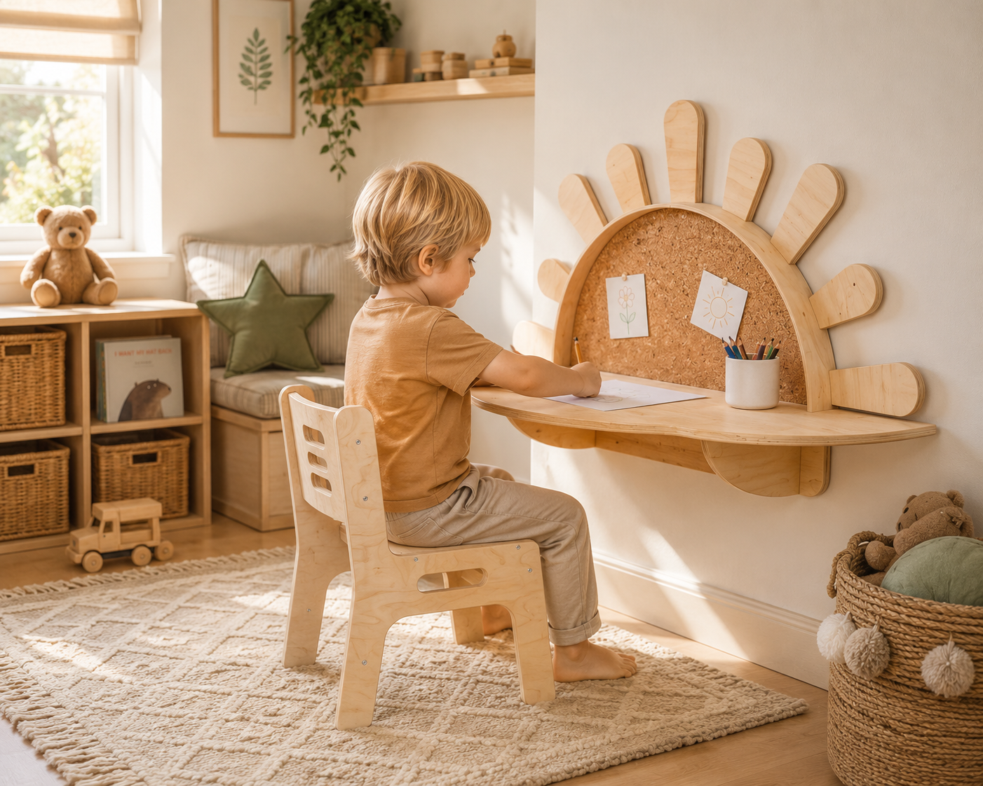 Wall-Mounted Kids Table “Sunshine”