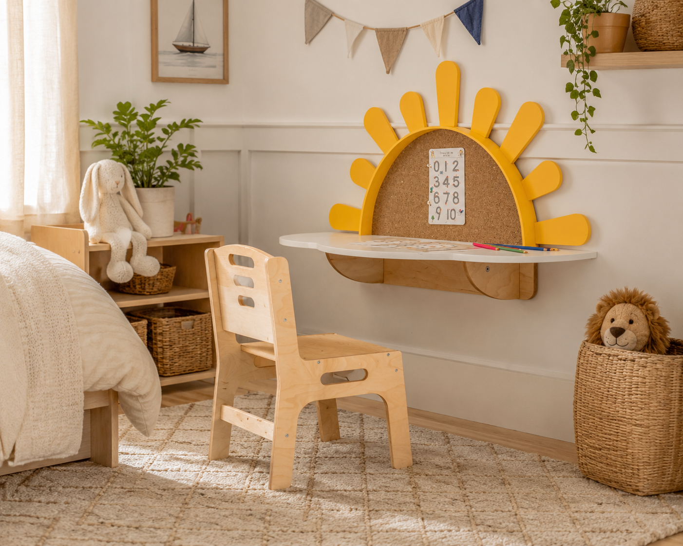 Wall-Mounted Kids Table “Sunshine”