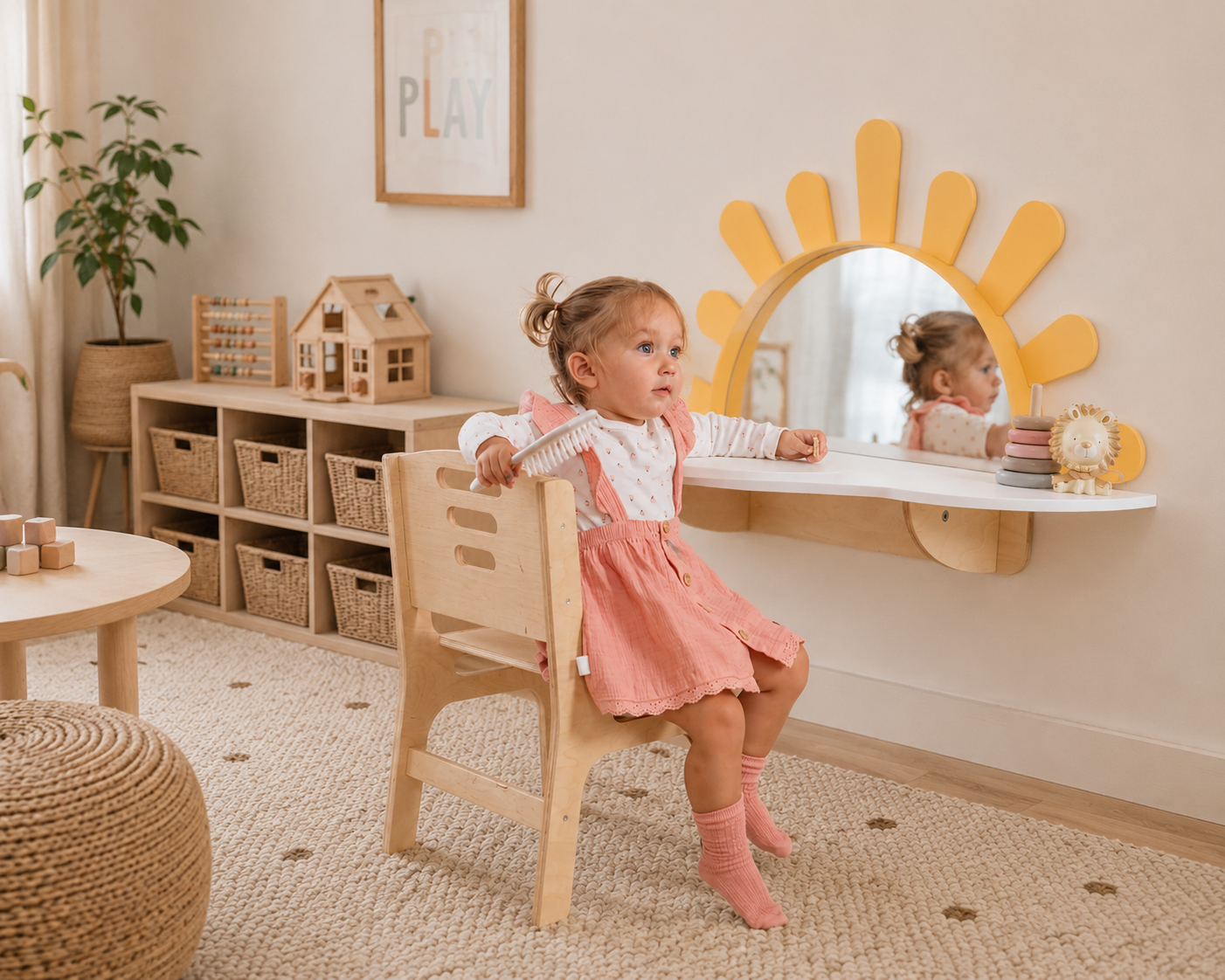 Wall-Mounted Kids Table “Sunshine”