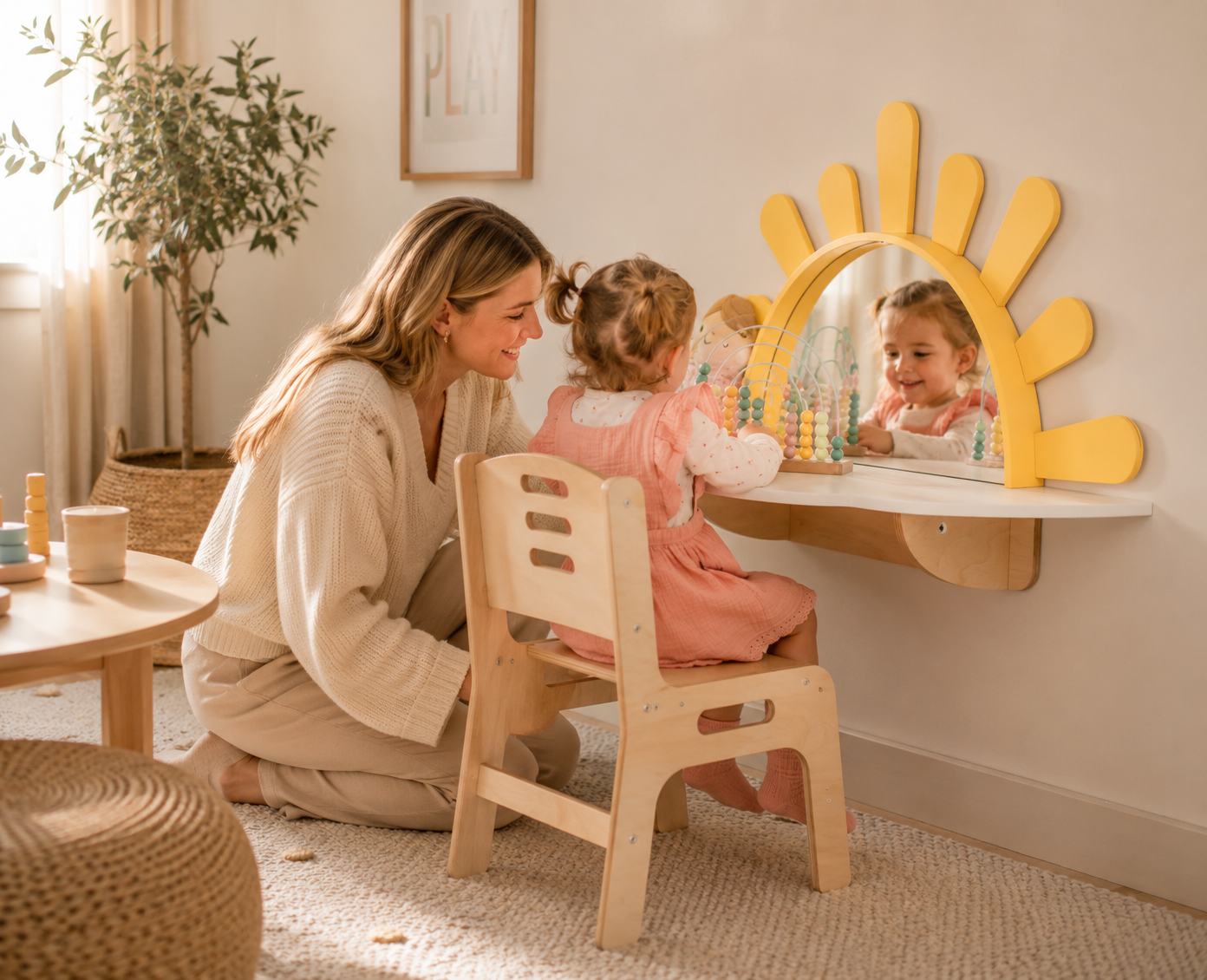 Wall-Mounted Kids Table “Sunshine”
