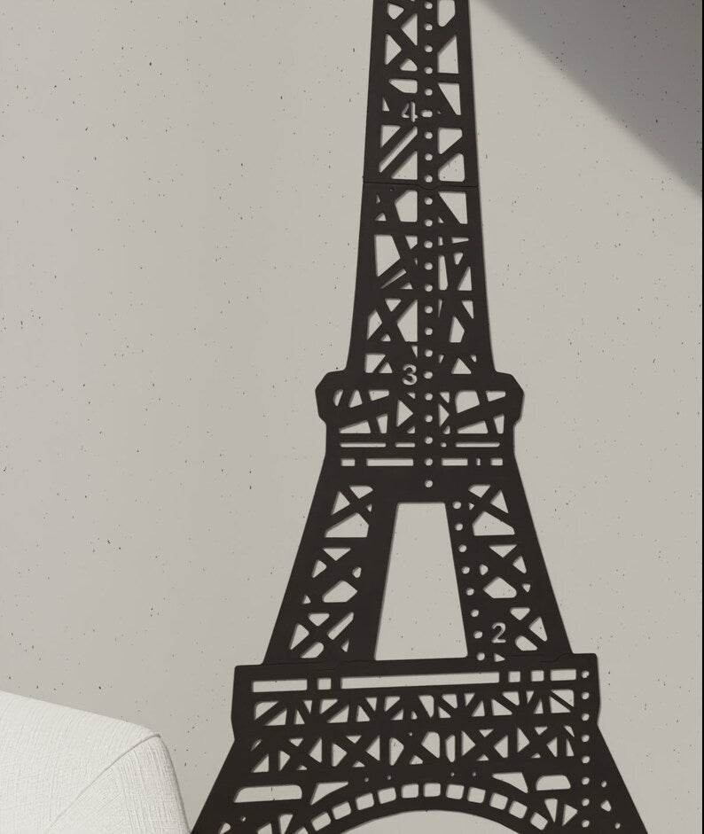 Eiffel Tower - Wooden Height Chart | Growth Chart