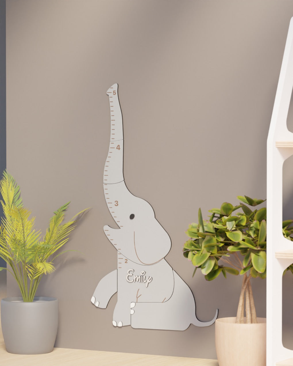 Baby Elephant - Wooden Height Chart | Growth Chart