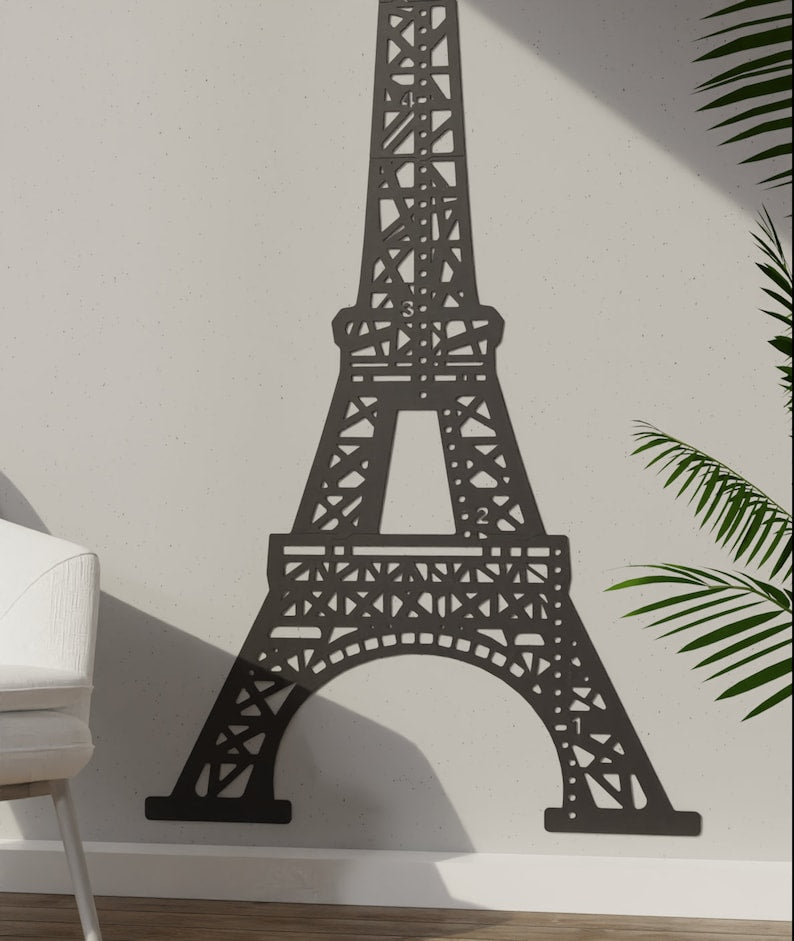 Eiffel Tower - Wooden Height Chart | Growth Chart