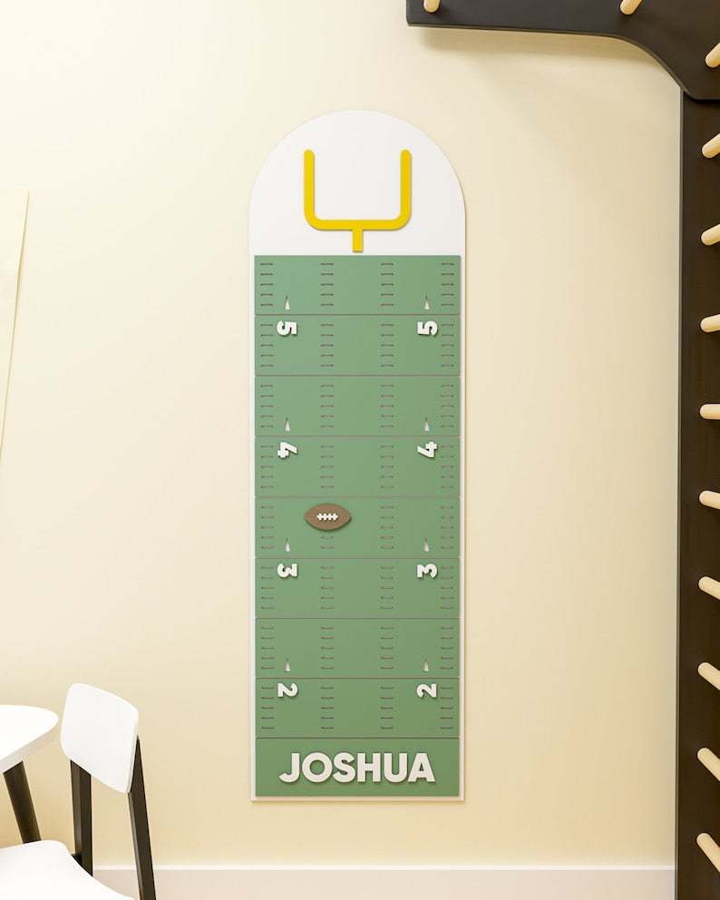 American football - Wooden Height Chart | Growth Chart