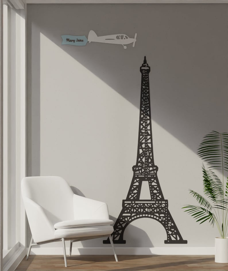 Eiffel Tower - Wooden Height Chart | Growth Chart