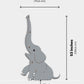 Baby Elephant - Wooden Height Chart | Growth Chart