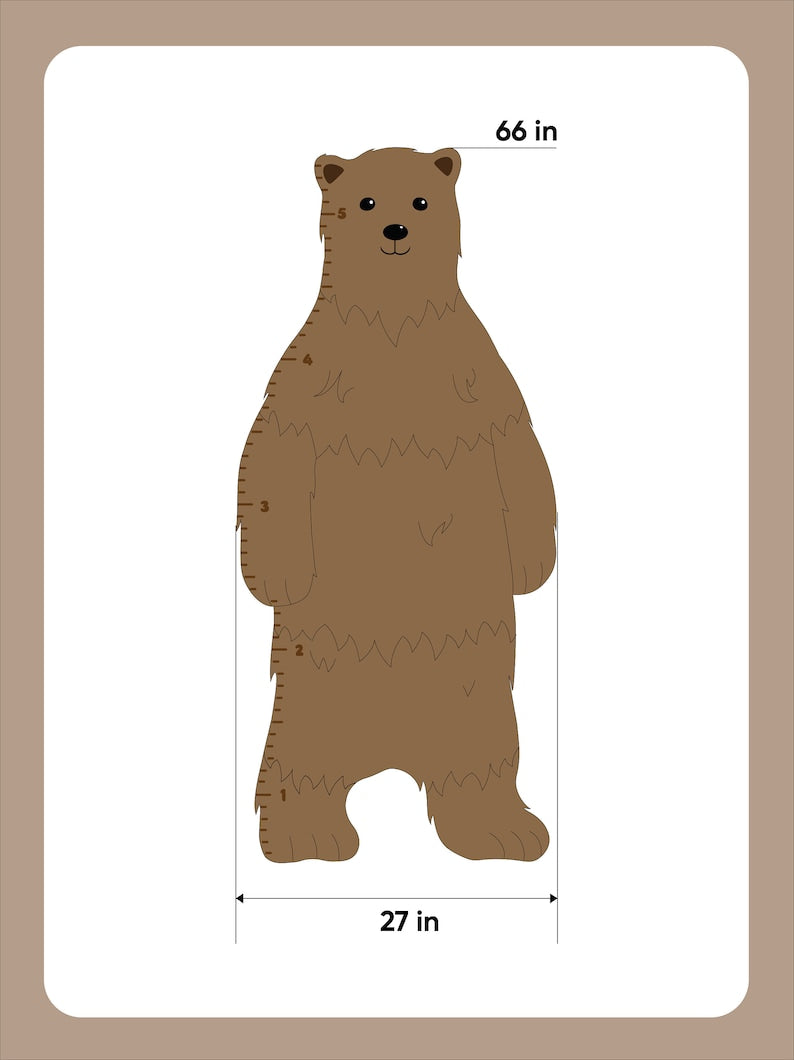 Polar Bears - Wooden Height Chart | Growth Chart