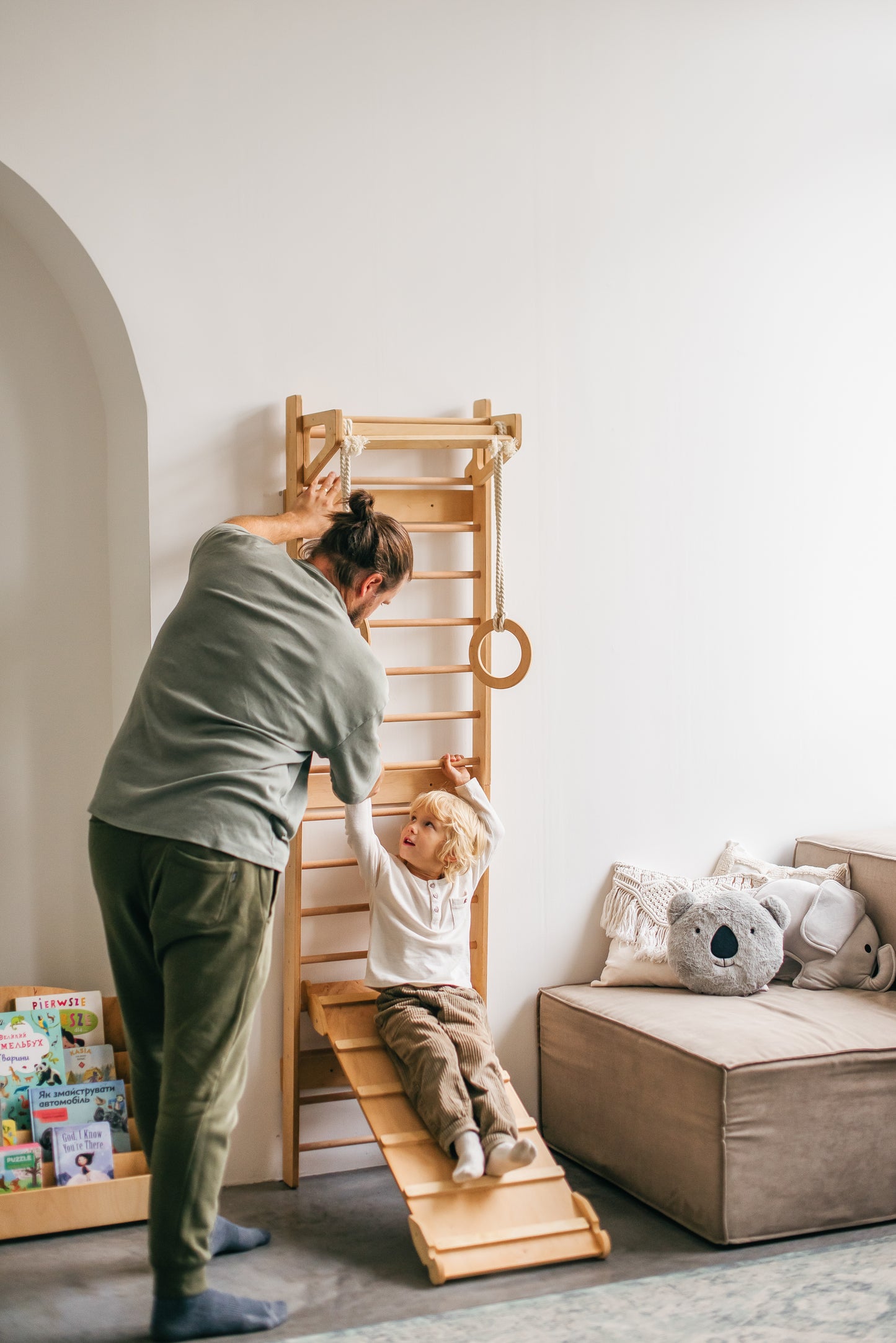 Wooden Montessori Climbing Wall for Kids