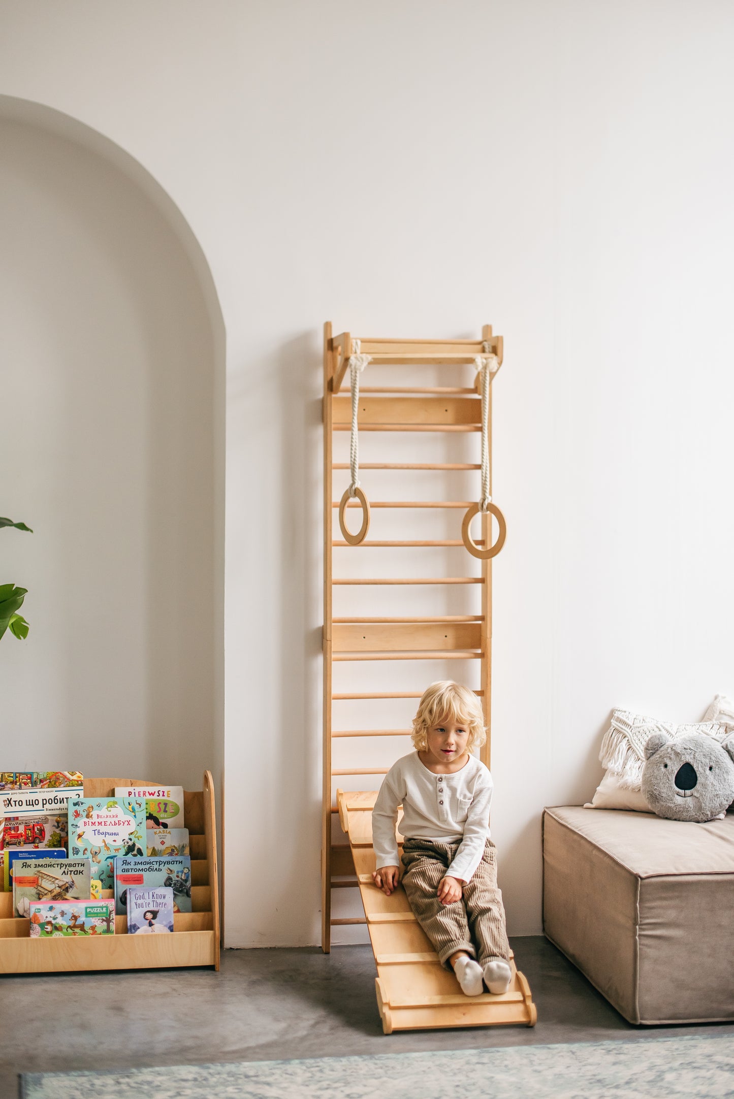 Wooden Montessori Climbing Wall for Kids