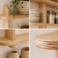 Modern wooden wall shelf with rounded edges and natural birch plywood finish
