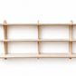 1. Wooden wall shelf mounting and slot-together construction with hardware included