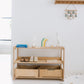 Handcrafted Wooden Box with Handles, Organiser bin for Montessori Shelves