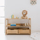 Handcrafted Wooden Box with Handles, Organiser bin for Montessori Shelves
