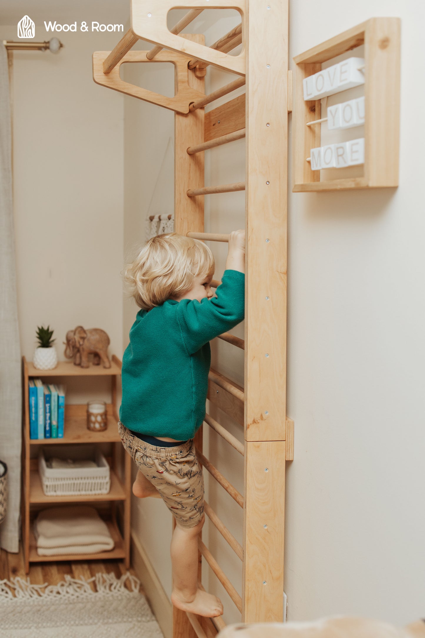 Wooden Montessori Climbing Wall for Kids