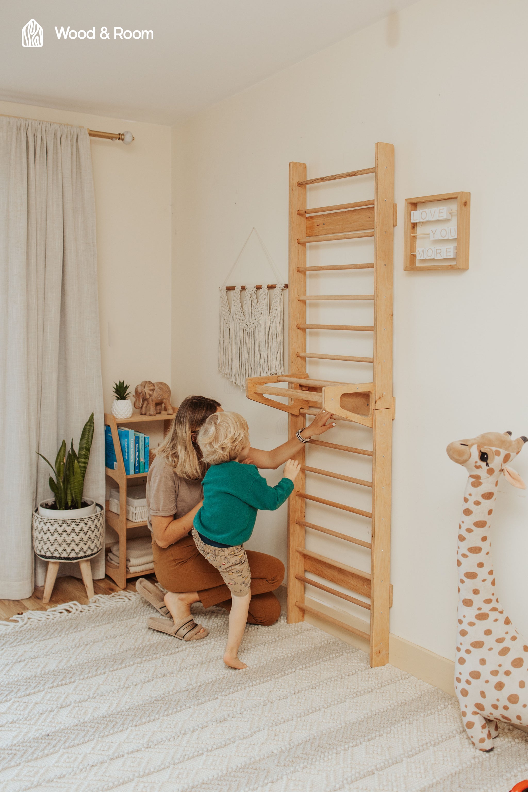 Wooden Montessori Climbing Wall for Kids – Woodandroom