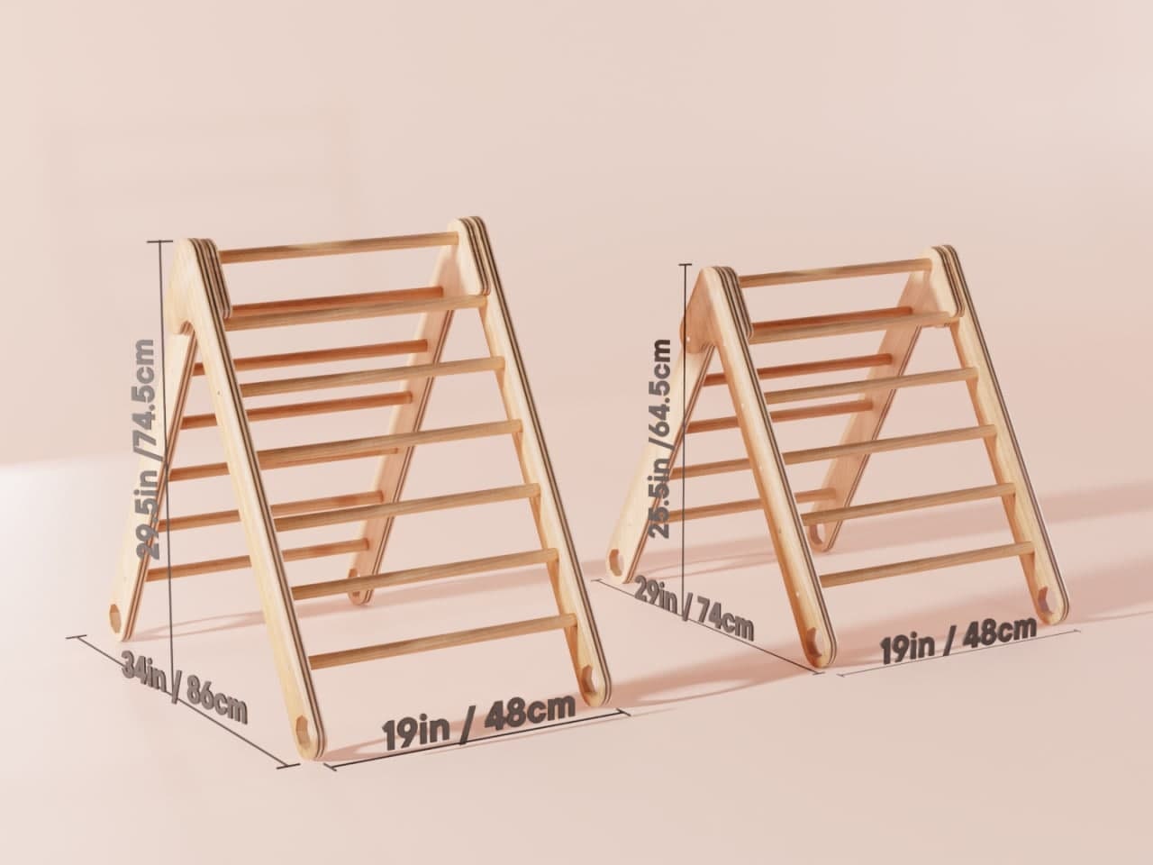 Foldable Wooden Climbing Triangle
