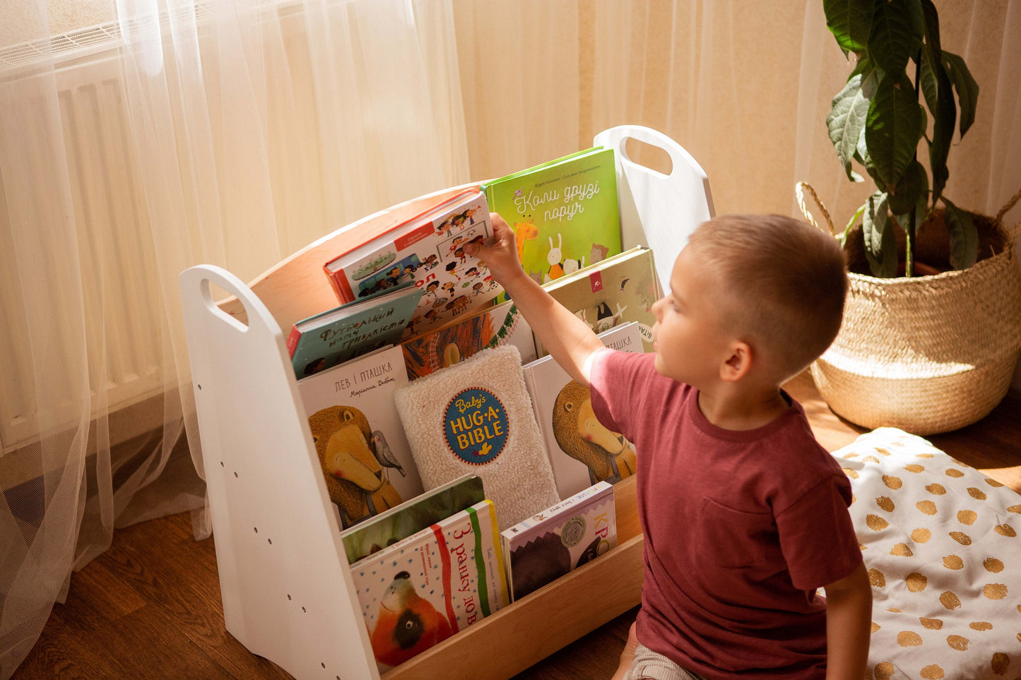 Large Wooden Montessori Bookcase